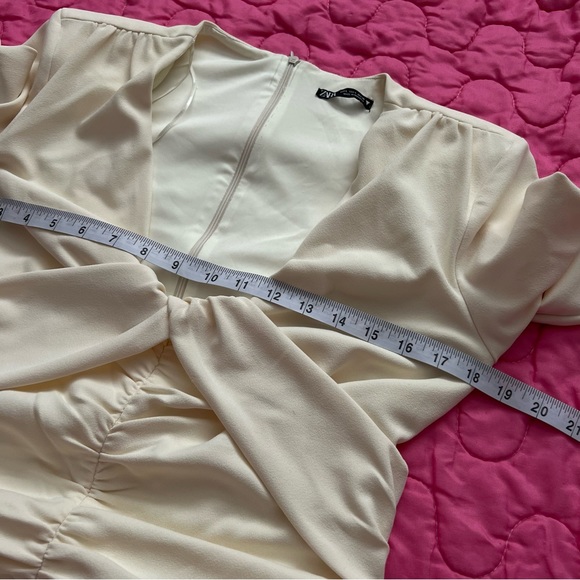 {Zara} Draped Long Sleeve Dress • L - Picture 7 of 16